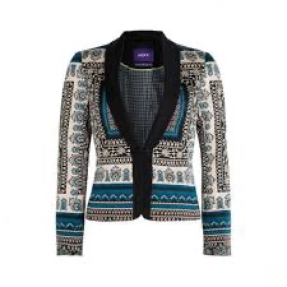 Rare—- NWOT MEXX Ethnic Print Tuxedo Blazer - Medium (Size 38)